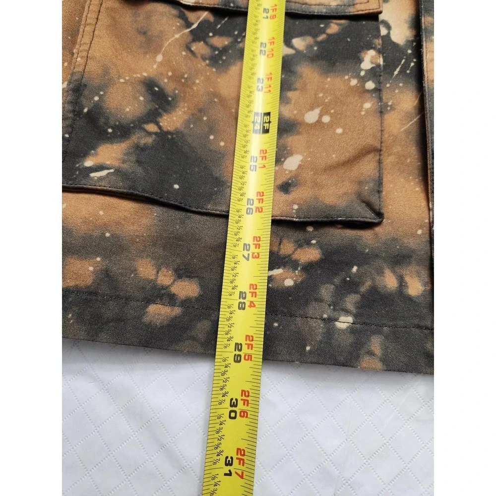 INC International Concepts Jacket Mens Medium Brown Camo Canvas Military Field - Picture 5 of 12